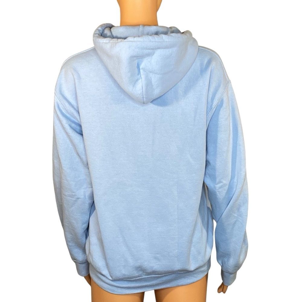 Team JuJu French Bull Dog Hoodie Graphic Size SM Autographed Light Blue - Picture 3 of 5